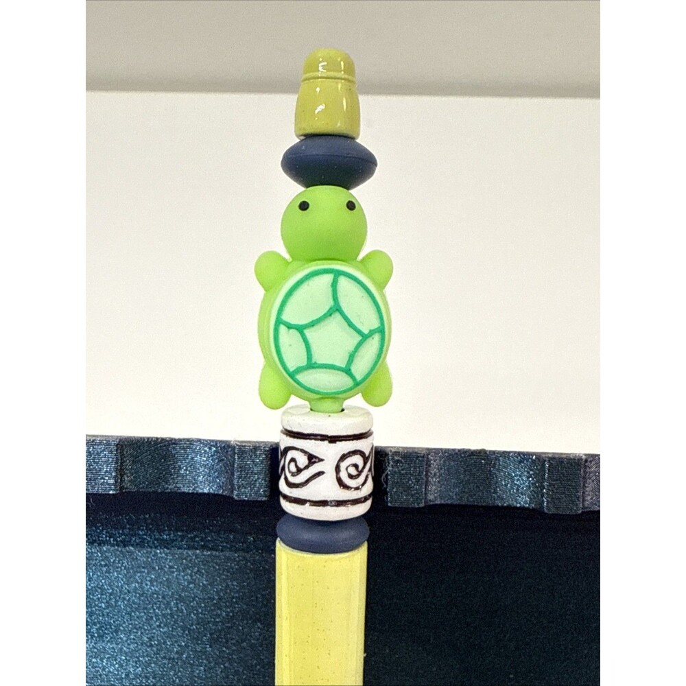 New Beaded Writing Pen Cute Sea Turtle Ocean Theme Black Ink Pen Handmade